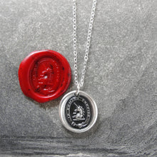 Load image into Gallery viewer, I Trust In The Lord - Silver Unicorn Wax Seal Necklace
