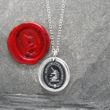 Load image into Gallery viewer, I Trust In The Lord - Silver Unicorn Wax Seal Necklace
