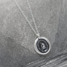 Load image into Gallery viewer, I Trust In The Lord - Silver Unicorn Wax Seal Necklace