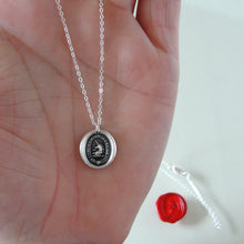 Load image into Gallery viewer, I Trust In The Lord - Silver Unicorn Wax Seal Necklace