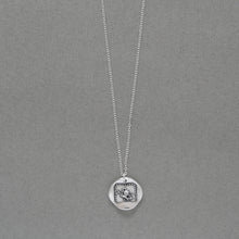 Load image into Gallery viewer, Courage to Fight - Silver Wax Seal Necklace - Antique Warrior Jewelry Without Fear