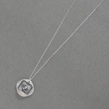 Load image into Gallery viewer, Courage to Fight - Silver Wax Seal Necklace - Antique Warrior Jewelry Without Fear