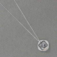 Load image into Gallery viewer, Courage to Fight - Silver Wax Seal Necklace - Antique Warrior Jewelry Without Fear