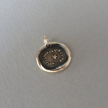 Load image into Gallery viewer, Watch Over The One I Love - Bronze Wax Seal Charm - Antique Star Wax Seal Jewelry Pendant