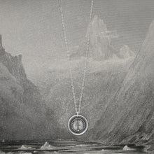 Load image into Gallery viewer, Silver Wax Seal Necklace Weathervane - Happy In All Winds Prepared For Anything - RQP Studio