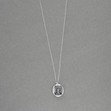 Load image into Gallery viewer, Industry Enriches - Wheatsheaf Wax Seal Necklace Prosperity Hope Luck - Antique Silver Wax Seal Jewelry