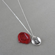 Load image into Gallery viewer, Industry Enriches - Wheatsheaf Wax Seal Necklace Prosperity Hope Luck - Antique Silver Wax Seal Jewelry