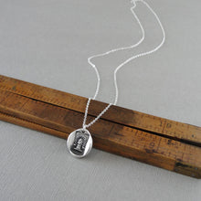 Load image into Gallery viewer, Industry Enriches - Wheatsheaf Wax Seal Necklace Prosperity Hope Luck - Antique Silver Wax Seal Jewelry