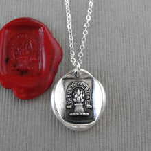 Load image into Gallery viewer, Industry Enriches - Wheatsheaf Wax Seal Necklace Prosperity Hope Luck - Antique Silver Wax Seal Jewelry