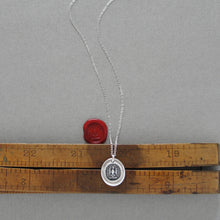 Load image into Gallery viewer, While I Breathe I Hope Wax Seal Necklace - Eagle Antique Silver Wax Seal Jewelry