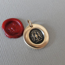 Load image into Gallery viewer, While I Breathe I Hope Wax Seal Charm - Eagle Antique Bronze Wax Seal Jewelry Pendant