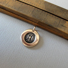 Load image into Gallery viewer, While I Breathe I Hope Wax Seal Charm - Eagle Antique Bronze Wax Seal Jewelry Pendant