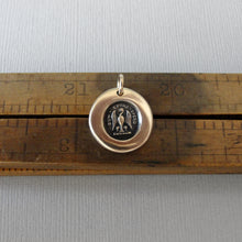 Load image into Gallery viewer, While I Breathe I Hope Wax Seal Charm - Eagle Antique Bronze Wax Seal Jewelry Pendant