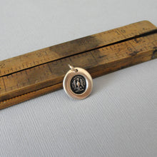 Load image into Gallery viewer, While I Breathe I Hope Wax Seal Charm - Eagle Antique Bronze Wax Seal Jewelry Pendant