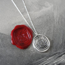 Load image into Gallery viewer, A Person Of Depth And Substance - Silver Wax Seal Necklace - Wisdom Life - RQP Studio
