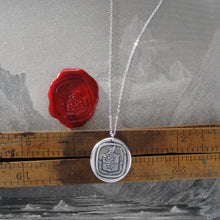 Load image into Gallery viewer, A Person Of Depth And Substance - Silver Wax Seal Necklace - Wisdom Life - RQP Studio