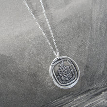 Load image into Gallery viewer, A Person Of Depth And Substance - Silver Wax Seal Necklace - Wisdom Life - RQP Studio