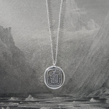 Load image into Gallery viewer, A Person Of Depth And Substance - Silver Wax Seal Necklace - Wisdom Life - RQP Studio