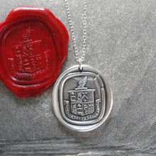 Load image into Gallery viewer, A Person Of Depth And Substance - Silver Wax Seal Necklace - Wisdom Life - RQP Studio