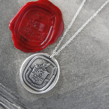 Load image into Gallery viewer, A Person Of Depth And Substance - Silver Wax Seal Necklace - Wisdom Life - RQP Studio