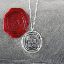 Load image into Gallery viewer, A Person Of Depth And Substance - Silver Wax Seal Necklace - Wisdom Life - RQP Studio