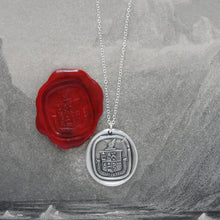 Load image into Gallery viewer, A Person Of Depth And Substance - Silver Wax Seal Necklace - Wisdom Life - RQP Studio