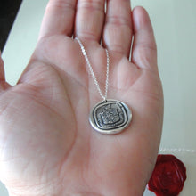 Load image into Gallery viewer, A Person Of Depth And Substance - Silver Wax Seal Necklace - Wisdom Life - RQP Studio