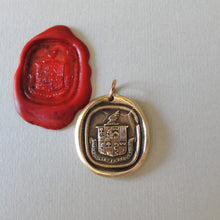 Load image into Gallery viewer, A Person Of Depth And Substance - Wing Crest Wax Seal Pendant - Antique Wax Seal Jewelry Wisdom Life