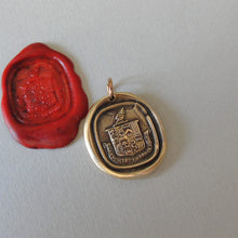Load image into Gallery viewer, A Person Of Depth And Substance - Wing Crest Wax Seal Pendant - Antique Wax Seal Jewelry Wisdom Life