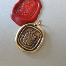 Load image into Gallery viewer, A Person Of Depth And Substance - Wing Crest Wax Seal Pendant - Antique Wax Seal Jewelry Wisdom Life