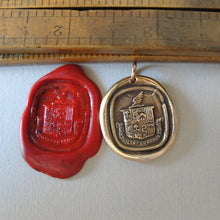 Load image into Gallery viewer, A Person Of Depth And Substance - Wing Crest Wax Seal Pendant - Antique Wax Seal Jewelry Wisdom Life