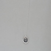 Load image into Gallery viewer, Winged Heart With Crown - Silver Wax Seal Necklace Love Symbol