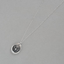 Load image into Gallery viewer, Winged Heart With Crown - Silver Wax Seal Necklace Love Symbol