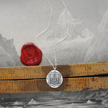 Load image into Gallery viewer, Reason Contents Me - Silver Wings Wax Seal Necklace Protection