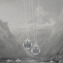 Load image into Gallery viewer, Reason Contents Me - Silver Wings Wax Seal Necklace Protection