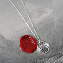 Load image into Gallery viewer, Reason Contents Me - Silver Wings Wax Seal Necklace Protection