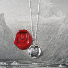 Load image into Gallery viewer, Reason Contents Me - Silver Wings Wax Seal Necklace Protection