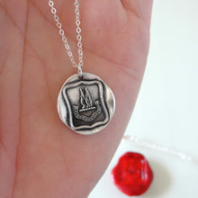 Load image into Gallery viewer, Reason Contents Me - Silver Wings Wax Seal Necklace Protection