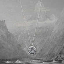 Load image into Gallery viewer, I Love You With All My Heart - Silver Wax Seal Necklace Eternal Flames of Fire