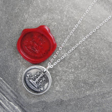Load image into Gallery viewer, I Love You With All My Heart - Silver Wax Seal Necklace Eternal Flames of Fire