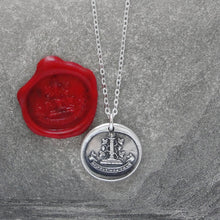 Load image into Gallery viewer, I Love You With All My Heart - Silver Wax Seal Necklace Eternal Flames of Fire
