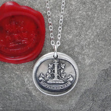 Load image into Gallery viewer, I Love You With All My Heart - Silver Wax Seal Necklace Eternal Flames of Fire