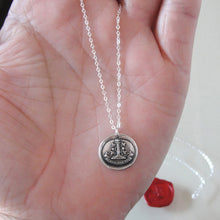 Load image into Gallery viewer, I Love You With All My Heart - Silver Wax Seal Necklace Eternal Flames of Fire