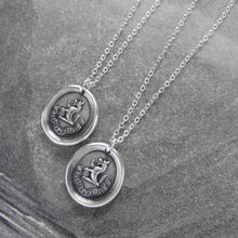 Load image into Gallery viewer, I Undertake And Persevere - Silver Wolf Wax Seal Necklace - RQP Studio