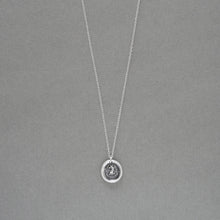 Load image into Gallery viewer, Wishes - Antique Silver Wax Seal Necklace Wolf Symbol - Courage Wax Seal Jewelry