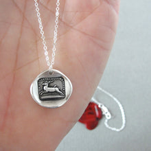 Load image into Gallery viewer, Broken Heart Silver Wax Seal Necklace - I Will Go On - Endure Love Heartache