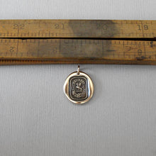 Load image into Gallery viewer, I Have Resolved - Wyvern Wax Seal Pendant - Antique Wax Seal Jewelry Latin Motto Protection Valor
