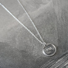Load image into Gallery viewer, Silver Wax Seal Necklace - I Defy - Zeus Thunderbolt - RQP Studio