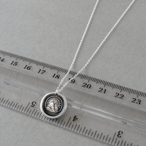 Wax Seal Necklace - Until We Meet Again - antique wax seal charm jewelry Setting Sun