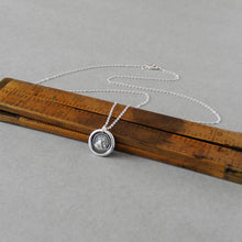 Load image into Gallery viewer, Wax Seal Necklace - Until We Meet Again - antique silver wax seal charm jewelry Setting Sun
